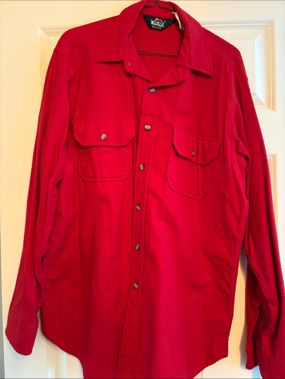 Woolrich Men's Red Long Sleeve Shirt Jacket -Large